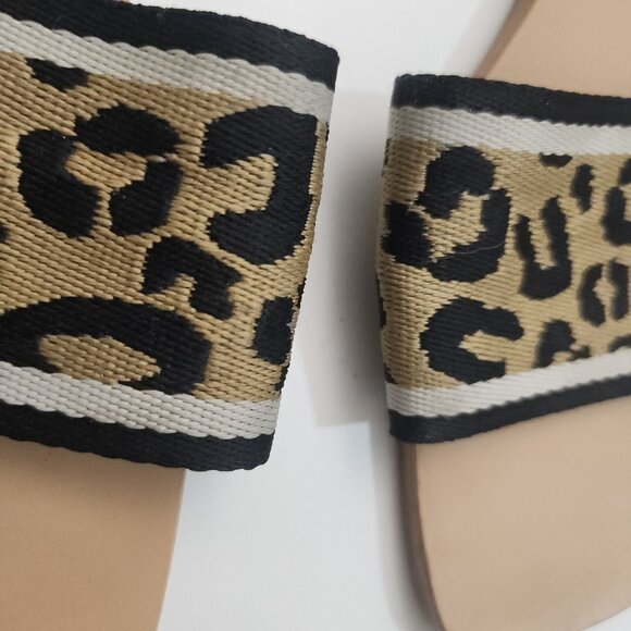 ZARA Leopard Print Y2K Style Slide Sandals Women's Size 7.5 - Picture 5 of 10